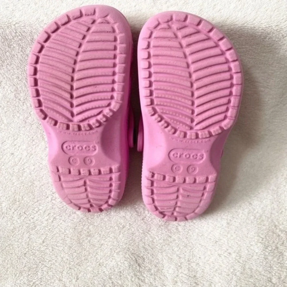 Crocs Classic Jibbitz Clog Shoes Girls‎ Size C9 Pink